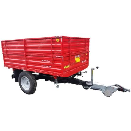 Bagodi BP -1500 R Mezőgazdasági ráfutófékes pótkocsi három oldalra billenő