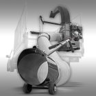 JANSEN LG-1300 Levélgyűjtő, Lombszívó, Lombfúvó, Szerelőkeret