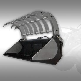   Jansen GS-200 markolókotró kanál, homlokrakodóra szerelhető, silózókanál, kanál krokodilfogó bilincs