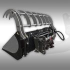 Jansen GS-220 markolókotró kanál, homlokrakodóra szerelhető, silózókanál, kanál krokodilfogó bilincs