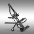 Jansen TS-12E Rönkhasító, 12 tonnás, 5 kW elektromos motorral, függőleges