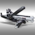 Jansen TS-14L105 Rönkhasító, traktor hidraulikus meghajtású, 14 tonnás, vízszintes kivitel