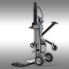 Jansen TS-22E Rönkhasító, 22 tonnás, 5 kW elektromos motorral, függőleges